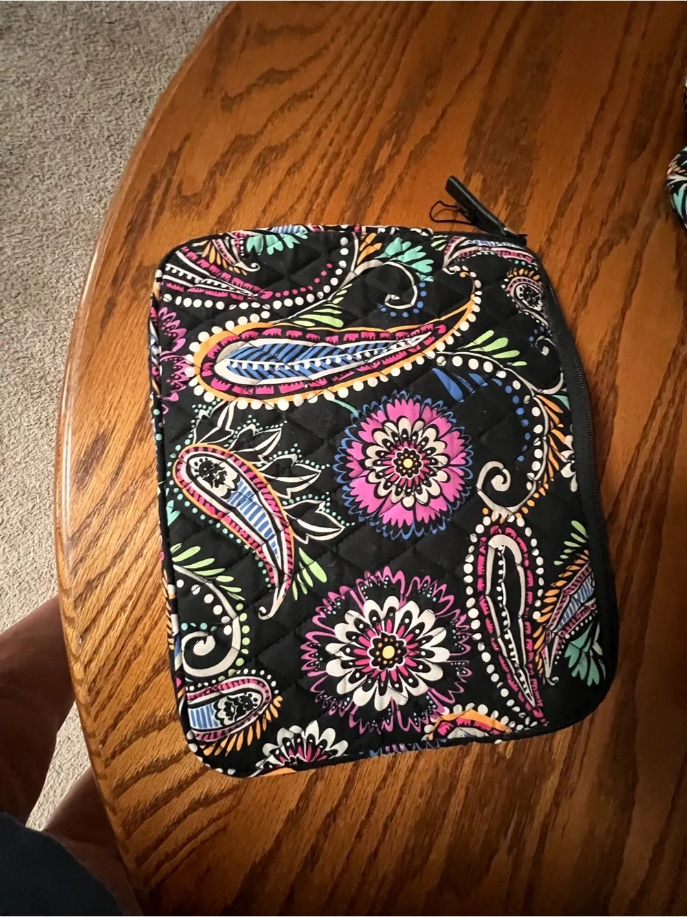 Vera Bradley Black Floral Paisley Cosmetic Bags!